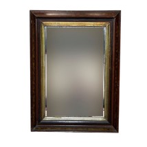 Antique Wood Wall Mirror Gold Trim 28&quot; - £232.32 GBP