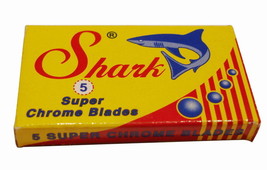 25 SHARK SUPERCHROME DOUBLE EDGE SAFETY RAZOR BLADES - £4.98 GBP