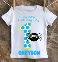 Boys Itsy Bitsy Spider Birthday Shirt - £14.87 GBP