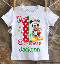 Boys Mickey Mouse First Christmas Shirt - £14.88 GBP