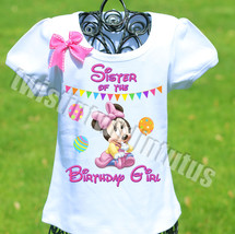 Rainbow Minnie Mouse Sister Shirt - £14.87 GBP