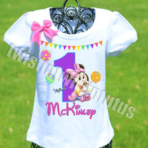 Rainbow Minnie Mouse Birthday Shirt - £15.22 GBP