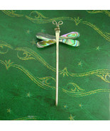 VERY Large sterling Dragonfly brooch * Silver Abalone iridescence wings ... - £97.90 GBP