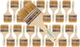 Pro Grade - Chip Paint Brushes - 24 Ea 3 Inch Chip Paint Brush Light Brown - £23.43 GBP
