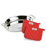 All-Clad Stainless Steel 15-Inch Oval Roaster With All-clad Pot Holders - $76.71 CAD
