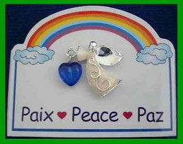 Christmas PIN #0184 Inspirational Angel Pin PEACE Silvertone Tac Pin HOLIDAY - £7.85 GBP