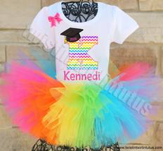 Rainbow Chevron Graduation Tutu Outfit - £40.15 GBP