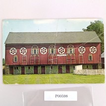 Hex Decorated Barn Lehigh County Pennsylvania 1960s Postcard Oakwood Acres - $6.88
