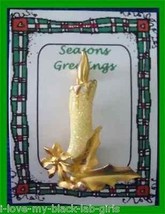 Christmas PIN #0228 RARE Yellow Sparkle Candle &amp; Goldtone Holly VGC - £7.87 GBP