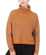 Zenana Almond Knit Rib-Trim Turtleneck Sweater Almond Size XS NWOT - $11.39
