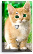 Cute Green Eyes Kitten Kitty Cat Phone Telephone Wall Plate Cover Ny Home Decor - £8.11 GBP