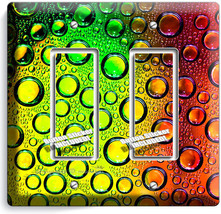 Colorful Glass Bubles Water Drops Double Gfi Light Switch Wall Plate Cover Decor - £8.94 GBP