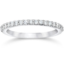 1/8ct White Gold Diamond Anniversary Wedding Guard Ring - £365.19 GBP