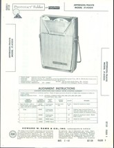 1961 Photofact 6-page Folder JEFFERSON-TRAVIS transistor radio model JT-... - £7.81 GBP