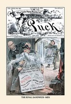 Puck Magazine: The Rival Sandwich-Men by Zimmerman - Art Print - £17.55 GBP+