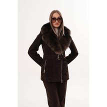 Vinci The Alessia Brown Leather & Fox Fur Women Jacket image 13