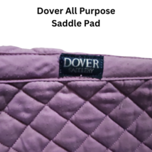 Dover All Purpose Purple English Saddle Pad Horse Size USED image 4