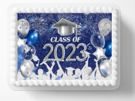 Class Of 2023 Edible Image Graduation Grad Celebration Edible Cake Topper - £11.33 GBP+