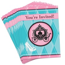 HOME &amp; HOOPLA Fairytale Princess Party Supplies - Paper Invitations For 16 Guest - £4.94 GBP+