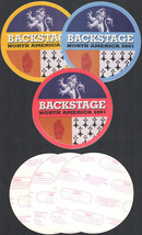 Group of 3 Different Colored Bob Dylan OTTO Cloth Backstage Passes from the 2001 - £13.31 GBP
