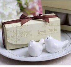 LOVE BIRDS Kissing Salt &amp; Pepper Shaker Set Of 5 Bridal Shower Wedding F... - £8.15 GBP