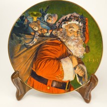 1987 Avon Christmas Plate &quot;The Magic That Santa Brings&quot;  22K Gold Trim FGJWQ - £5.23 GBP