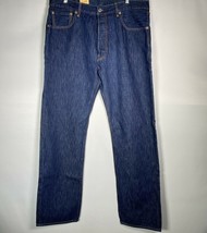 Levis 501 Jeans Men&#39;s 36 X 34 Dark Blue Denim Button Fly NWT New - £43.14 GBP
