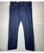 Levis 501 Jeans Men&#39;s 36 X 34 Dark Blue Denim Button Fly NWT New - $74.69 CAD