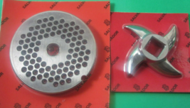 COMBO  #12 x 4.5 mm burger grind holes plate AND KNIFE Meat Grinder  *IT... - $26.49