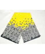 Yellow Flora Davida African Fabric Ankara Polished Poly Print. By The Yards - £7.61 GBP
