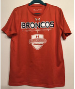 Under Armour Kid&#39;s YMD Yth M Broncos Flag Football Heatgear Shirt Org S/... - $20.06 CAD