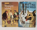 Vintage Set of 2 HC Companion Library Books - Call Of The Wild &amp; Treasur... - £9.27 GBP