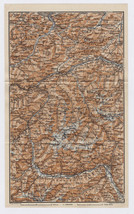 1910 Original Antique Map Of ötztal Alps Inn Valley Tyrol / Austria / Italy - £21.64 GBP