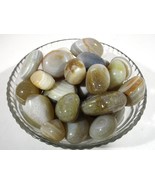 Banded Agate Tumbled Crystal Natural Healing Stone Polished Premium 5pc - $825.22 MXN
