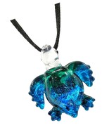 Handmade Ocean Blue Sea Turtle Art Glass Blown Sea Animal - - £50.39 GBP