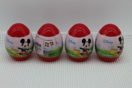 Lot of 4 Disney Mickey Mouse Jumbo Plastic Eggs 40 Stickers New Sealed - £10.52 GBP