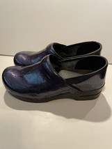 Dansko Professional Black And Blue Patent Leather Clogs Size 42 - £26.31 GBP