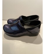 Dansko Professional Black And Blue Patent Leather Clogs Size 42 - £25.94 GBP