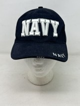 Rothco 3D US Navy Blue &amp; White Adjustable Hat USN Embroidered Baseball Strapback - £14.64 GBP