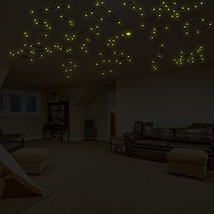 ( 118&quot; x 79&quot;) Glowing Vinyl Ceiling Decal Star Map with Color Lines / Gl... - £115.65 GBP