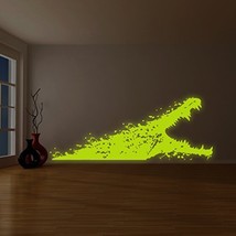 ( 94&quot; x 36&quot; ) Glowing Vinyl Wall Decal Alligator / Glow in Dark Sea Creature ... - £172.94 GBP