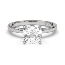 3CT Cushion Cut Solitaires F-G Color with VS/ SI Clarity Lab-Grown Diamond Ring - £3,107.82 GBP
