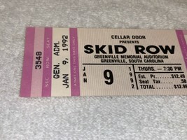 Skid Row Unused Concert Ticket Sebastian Bach Dave Sabo Scotti Hill Rachel Bolan - £7.85 GBP