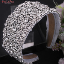 Bridal Hair Crown Accessories Bridal Rhinestone Headpiece Women Crowns and Tiara - £37.40 GBP