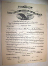 1919 2ND LIEUTENANT US COAST GUARD OFFICER APPOINTMENT ARMY RESERVE DOCU... - $49.49