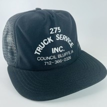 HWY 275 Truck Service Inc Council Bluffs IA Mesh Snapback Trucker Hat Ca... - £14.06 GBP