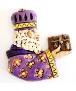 1960s Antique Christmas Ornament Ceramic Hand Painted 3 Kings 3" Purple ... - $450.75 MXN