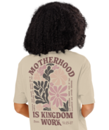 Unisex Organic Ribbed Neck T-Shirt – Motherhood is Kingdom Work Back Des... - $75.17 CAD