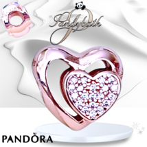 PANDORA ROSE GOLD JOINED TOGETHER 781806CZ CHARM US SELLER - $702.41 MXN