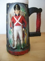 1970 Vintage Napco Red Coat 1776 Red Coat Ceramic Tall Beer Stein - £19.59 GBP